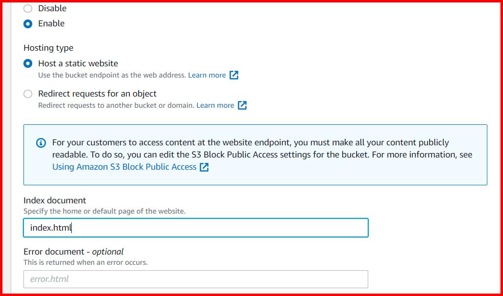 Picture showing specifying the start page of the website